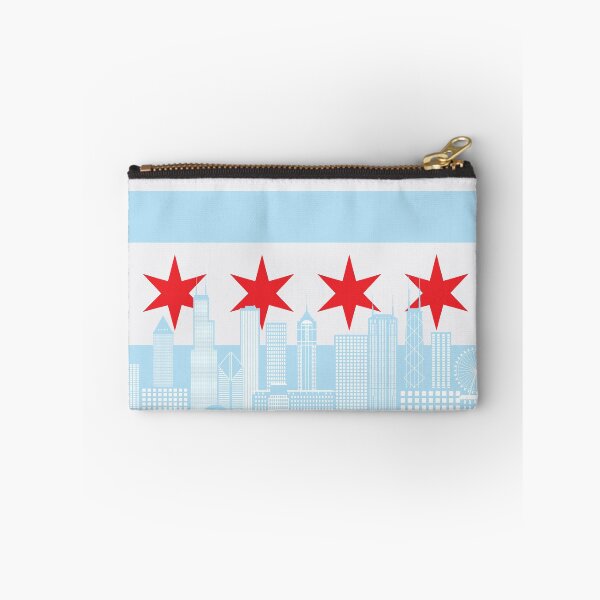 Item preview, Ilustración de color de la bandera de Chicago City Skyline designed and sold by jpldesigns.