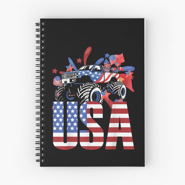 Item preview, Happy Fourth of July American Monster Truck - Retro Vintage Merica America Tee Design Gift Idea for Patriotic Americans and Veterans designed and sold by Prince - Bestseller ★★★★★.
