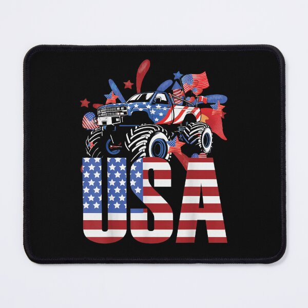 Item preview, Happy Fourth of July American Monster Truck - Retro Vintage Merica America Tee Design Gift Idea for Patriotic Americans and Veterans designed and sold by Prince - Bestseller ★★★★★.