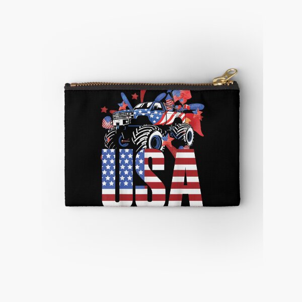 Item preview, Happy Fourth of July American Monster Truck - Retro Vintage Merica America Tee Design Gift Idea for Patriotic Americans and Veterans designed and sold by Prince - Bestseller ★★★★★.