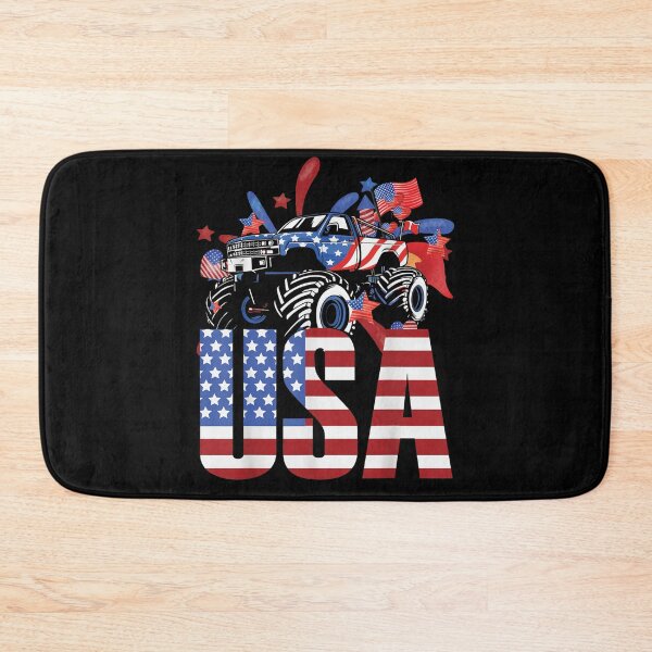 Item preview, Happy Fourth of July American Monster Truck - Retro Vintage Merica America Tee Design Gift Idea for Patriotic Americans and Veterans designed and sold by Prince - Bestseller ★★★★★.