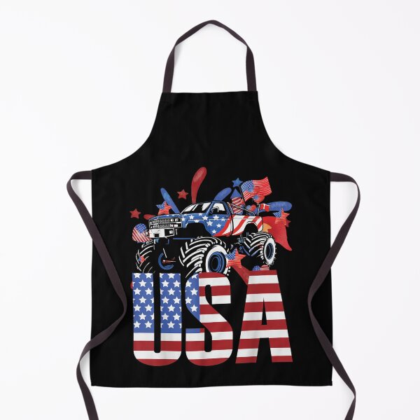 Item preview, Happy Fourth of July American Monster Truck - Retro Vintage Merica America Tee Design Gift Idea for Patriotic Americans and Veterans designed and sold by Prince - Bestseller ★★★★★.