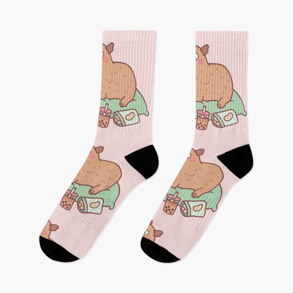 Item preview, Cute Chilling Capybara With Laptop And Snacks designed and sold by rustydoodle.