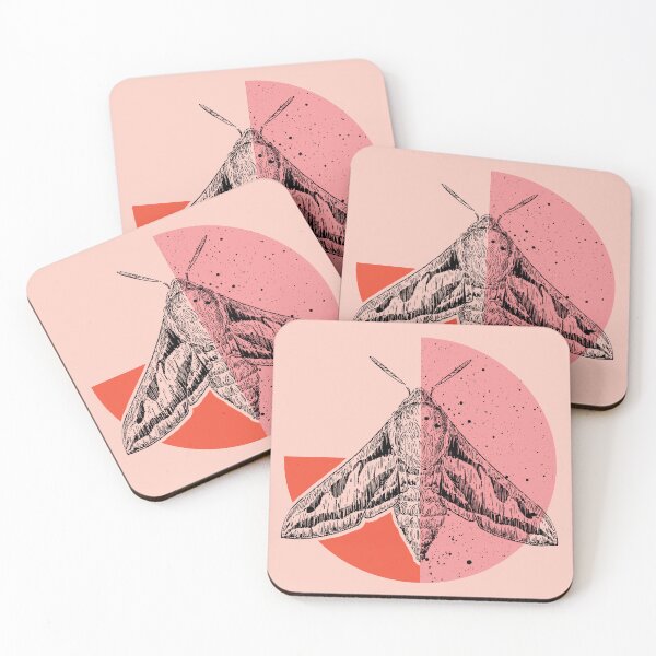 Item preview, Pink Colour Block Hawk Moth designed and sold by aimeemacillo.