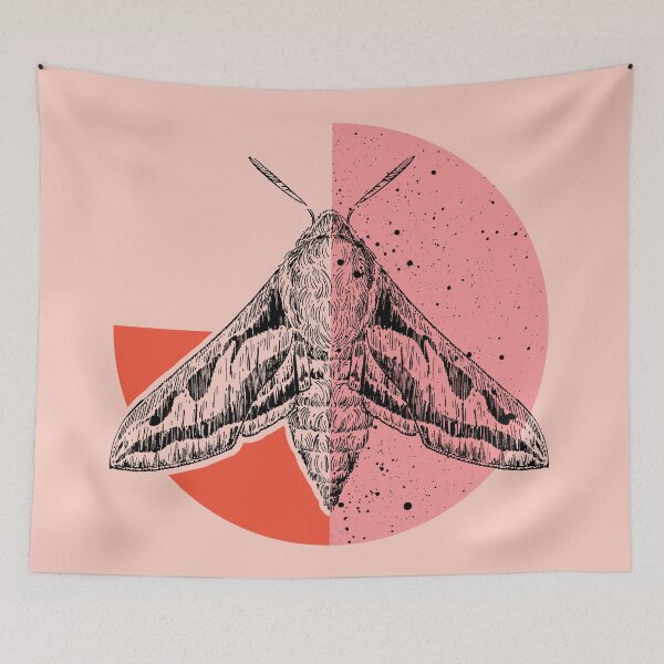 Item preview, Pink Colour Block Hawk Moth designed and sold by aimeemacillo.