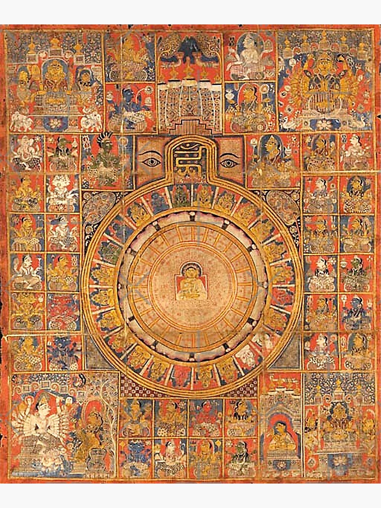 "Mandala 114 Jain Cosmic Diagram Gujarat 1500s" Poster for Sale by