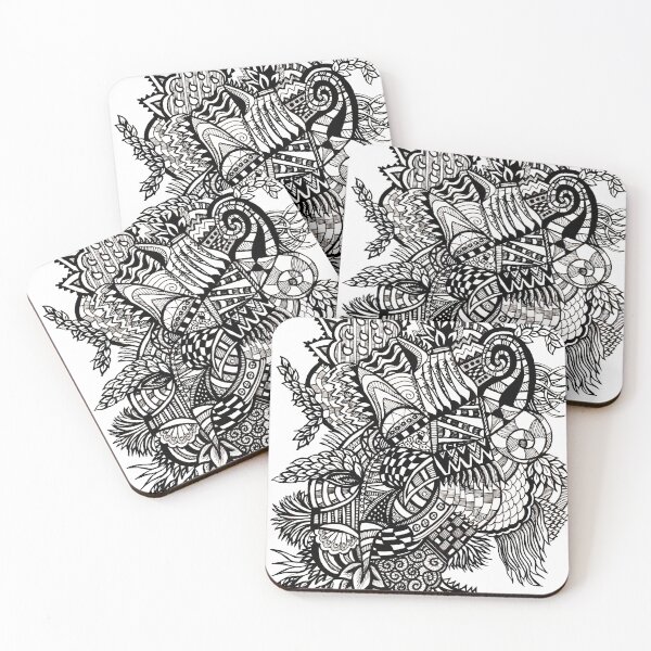 Item preview, Underwater Organica Abstract Ink Illustration designed and sold by Harriet Linton.