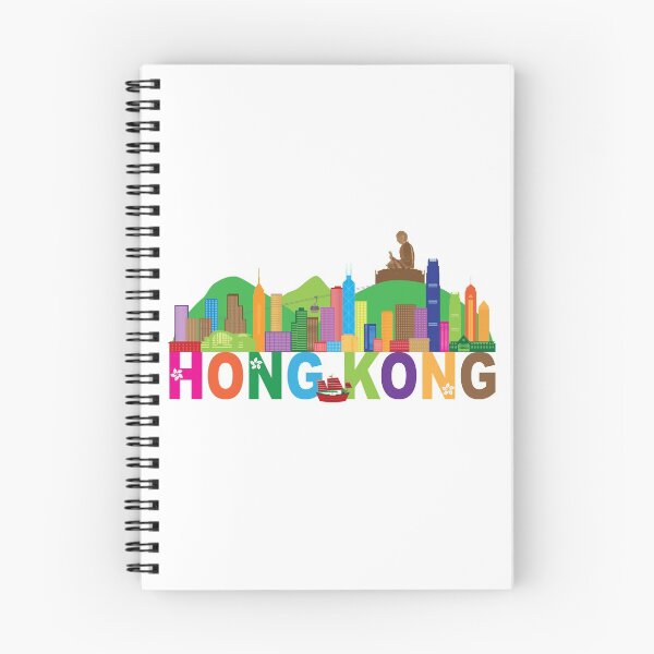 Item preview, Ilustración de texto de estatua de Buda de Skyline de Hong Kong designed and sold by jpldesigns.