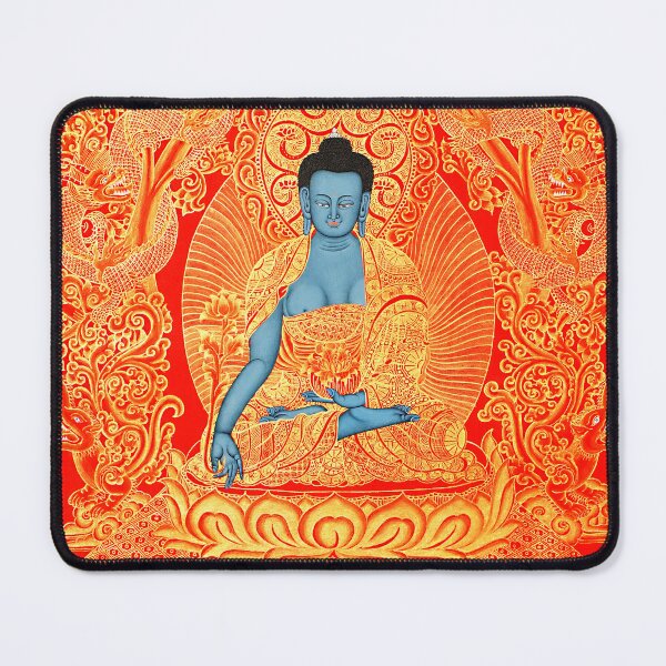 Item preview, Mandala 108 Blue Akshobhya Buddha on Gold Lotus designed and sold by GuyBlank.