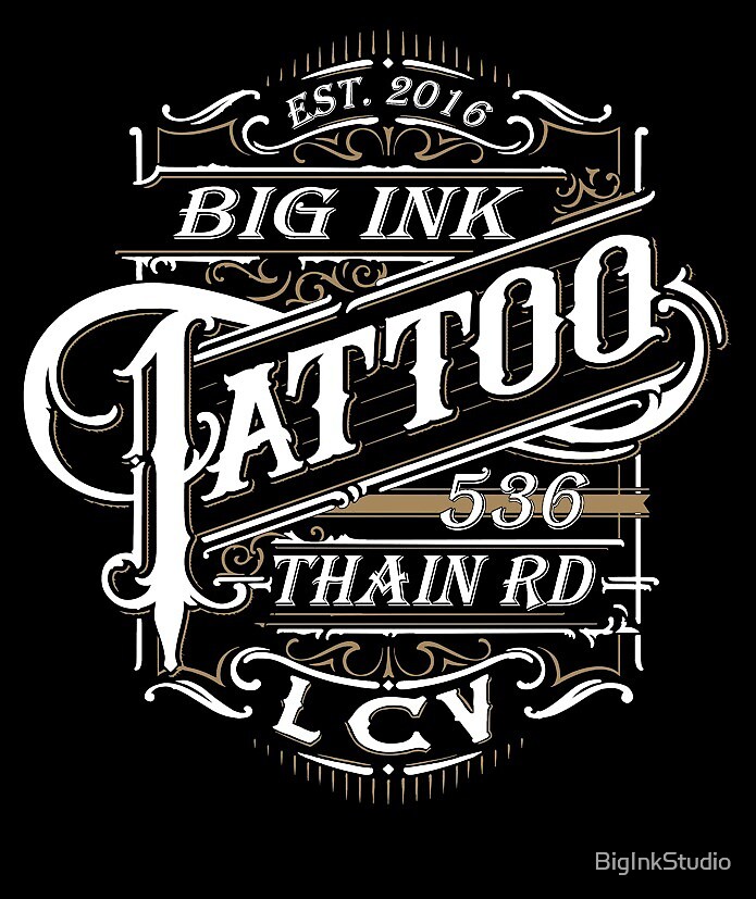 Tattoo Shop Logo By Biginkstudio Redbubble