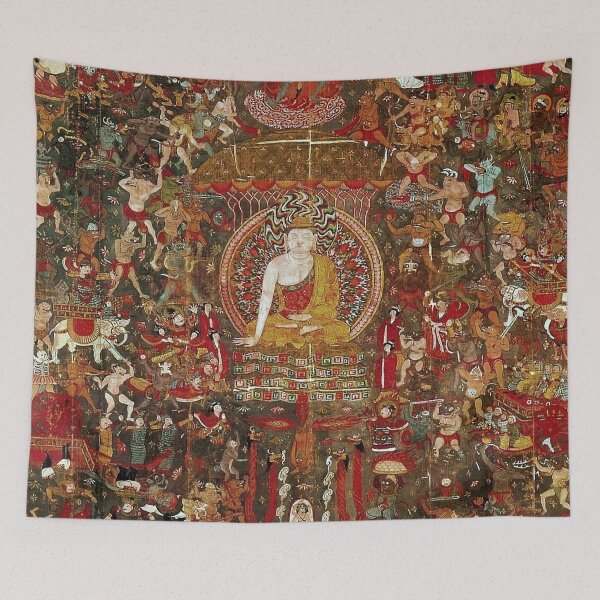 Item preview, Mandala 113 Sakyamuni Tibetan Buddhist Cave Painting designed and sold by GuyBlank.