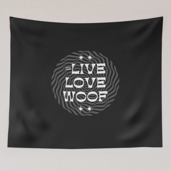 Item preview, Live love woof. A cool dog quote design. designed and sold by Doggymadness.
