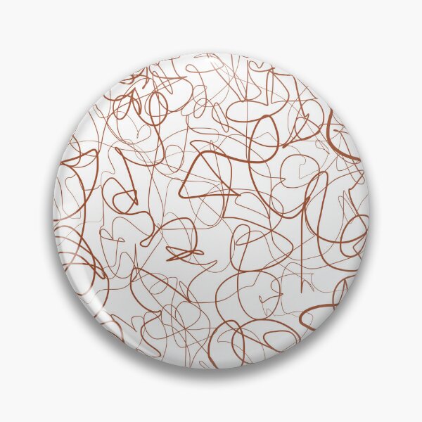 Item preview, Orange Squiggle Minimalist Modern Pattern Monochromatic Scribbles Lines Brushes designed and sold by hopecope.