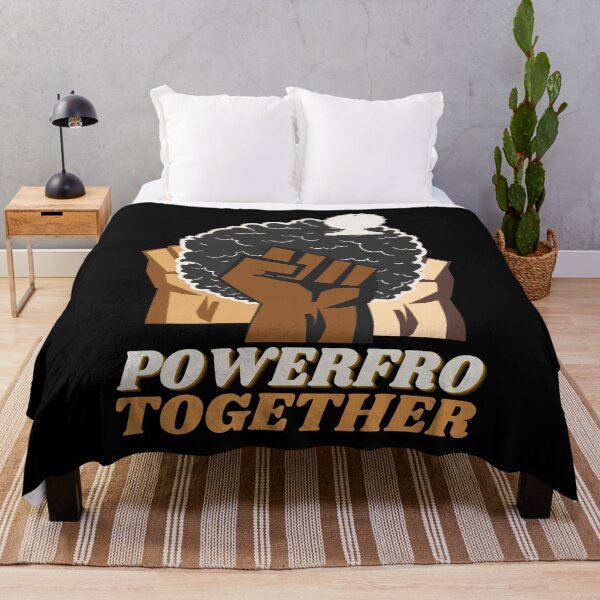 Item preview, Powerfro Together- Black/ Power Fist With Afro And Pick/ Afrocentric designed and sold by Designs By YL.