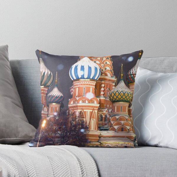 Item preview, Red Square Moscow at Night During Snowfall designed and sold by travelforest.