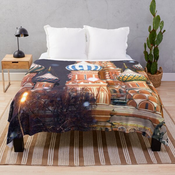 Item preview, Red Square Moscow at Night During Snowfall designed and sold by travelforest.