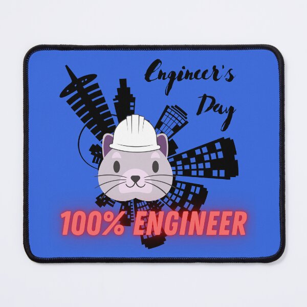 Item preview, 100% Engineer. Engineer Cat to celebrate professionals and teachers on Engineers' Day. proud to be an engineer designed and sold by EMIPRINCESS.