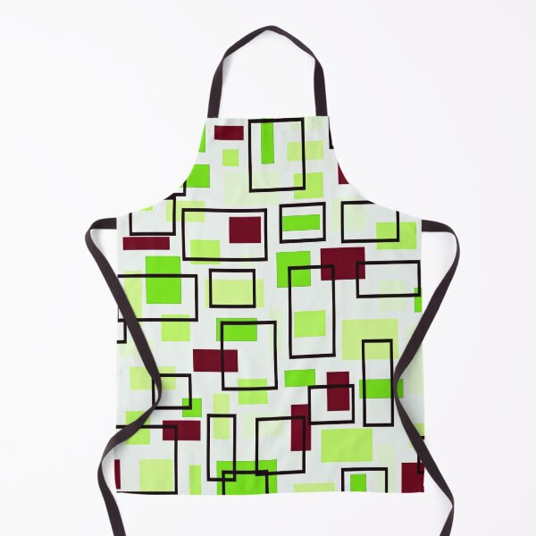 Item preview, Retro Inspired Squares - Chocolate Brown, Lime and Citrus Green designed and sold by TotallyRetroArt.