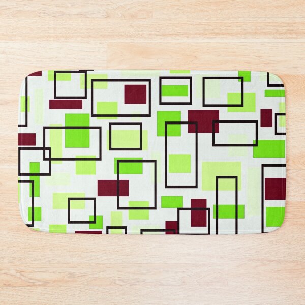 Item preview, Retro Inspired Squares - Chocolate Brown, Lime and Citrus Green designed and sold by TotallyRetroArt.