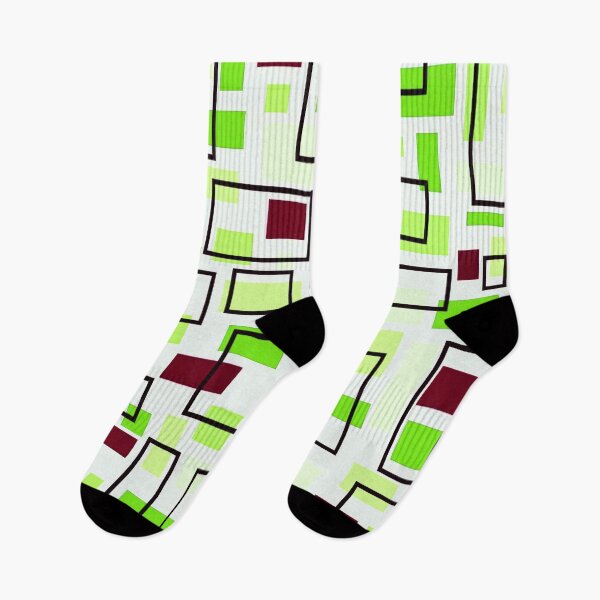 Item preview, Retro Inspired Squares - Chocolate Brown, Lime and Citrus Green designed and sold by TotallyRetroArt.