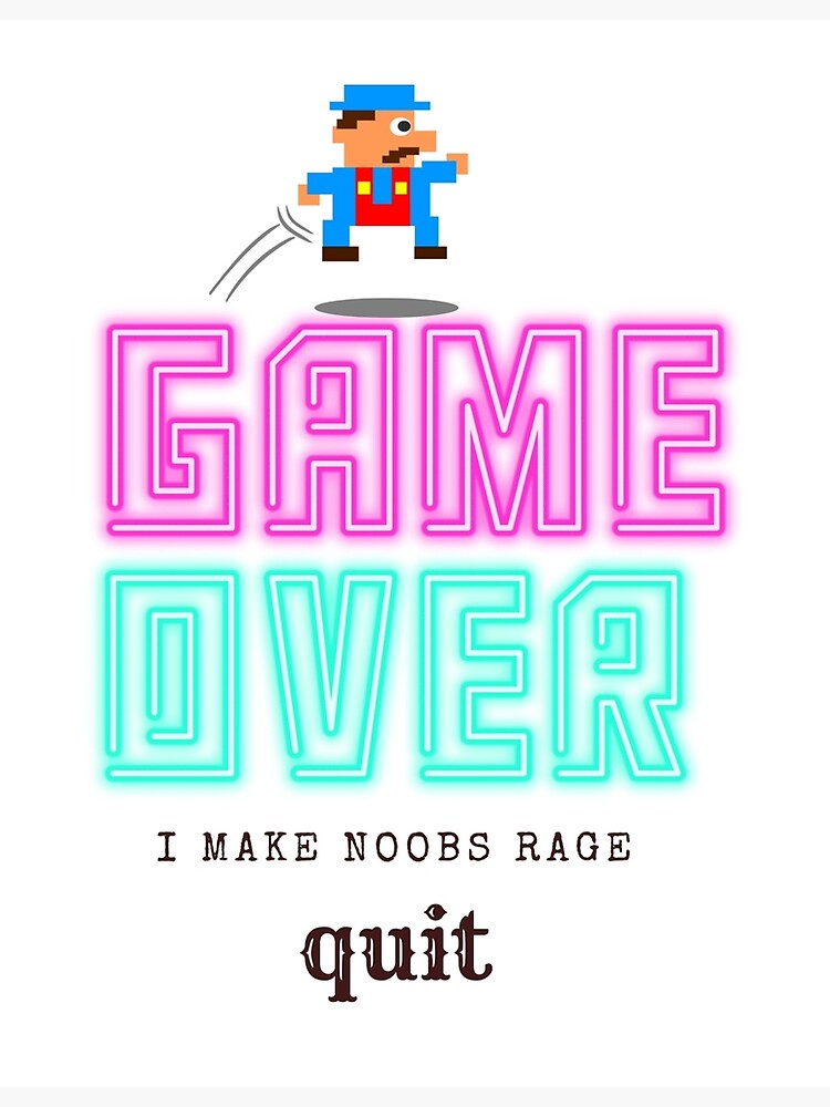 I make noobs rage quit Sticker for Sale by RedaDHB