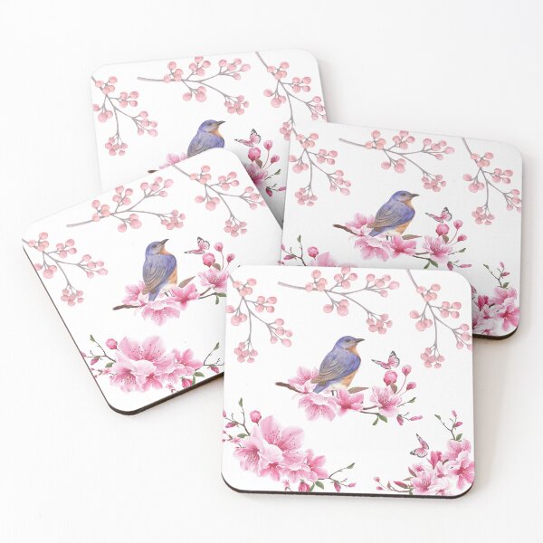 Artikelvorschau, Schöner Vogel mit rosa Blüten entworfen und verkauft von inStoredecor.