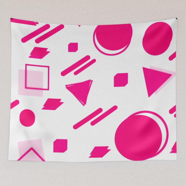 Item preview, Memphis Style Geometric - Hot Pink designed and sold by TotallyRetroArt.