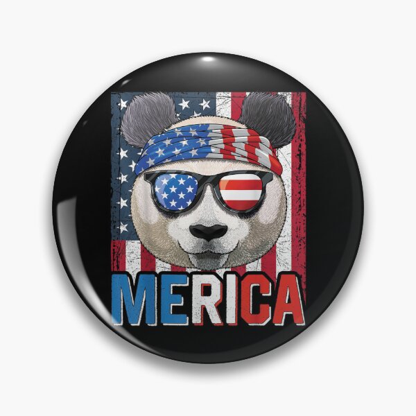 Item preview, Happy Fourth of July American Panda - Cool Panda Retro Vintage Merica America Tee Design Gift Idea for Patriotic Americans and Veterans designed and sold by Prince - Bestseller ★★★★★.
