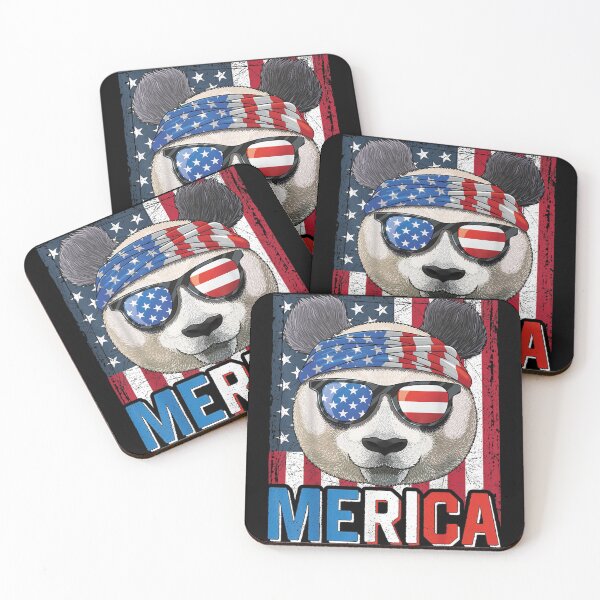 Item preview, Happy Fourth of July American Panda - Cool Panda Retro Vintage Merica America Tee Design Gift Idea for Patriotic Americans and Veterans designed and sold by Prince - Bestseller ★★★★★.