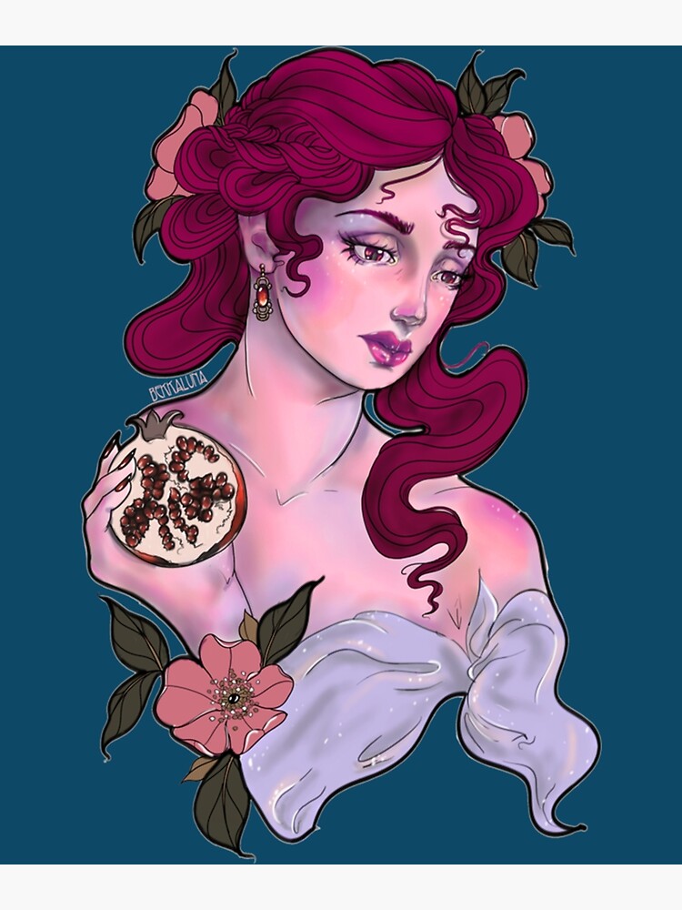 "Pink Persephone Fanart " Poster for Sale by ForlornFablesa Redbubble