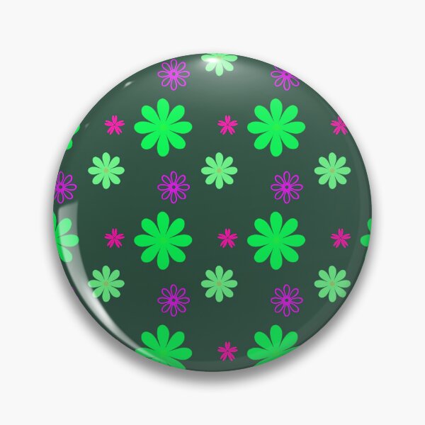 Item preview, Flower Power! - Neon Green, Pink and Purple designed and sold by TotallyRetroArt.