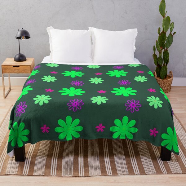Item preview, Flower Power! - Neon Green, Pink and Purple designed and sold by TotallyRetroArt.