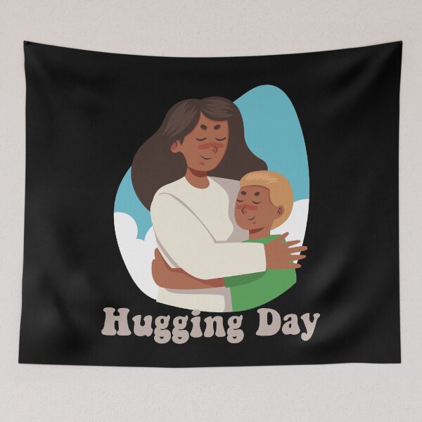 Item preview, National Hugging Day - Mother and Child Hugging designed and sold by TeeBeesDesign.