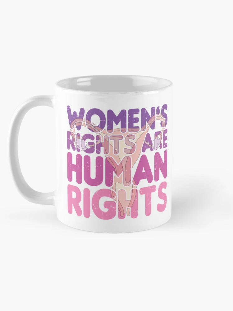 Thumbnail 5 of 6, Coffee Mug, Womens Rights are Human Rights | Pro Roe 1973 Reproductive Rights Protest designed and sold by GlobalGraphics.