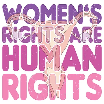 Artwork thumbnail, Womens Rights are Human Rights | Pro Roe 1973 Reproductive Rights Protest by GlobalGraphics