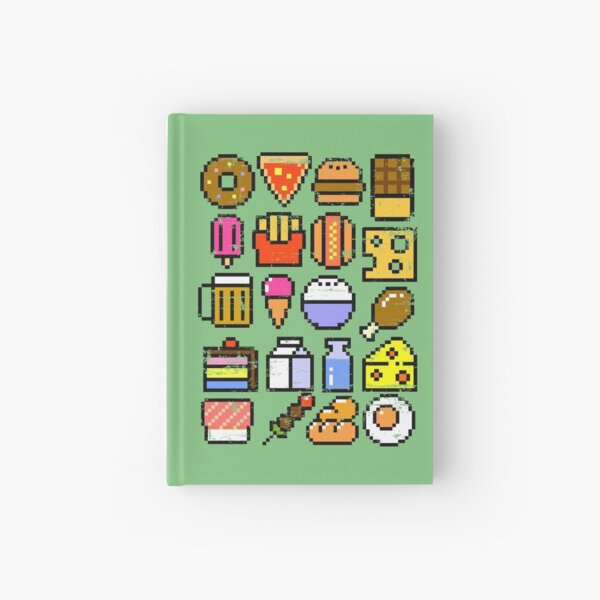 8 bit Foodie v2 Distressed Hardcover Journal