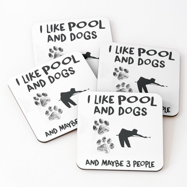 Item preview, I Like Pool And Dogs, Billiard designed and sold by Aerial Addicts.