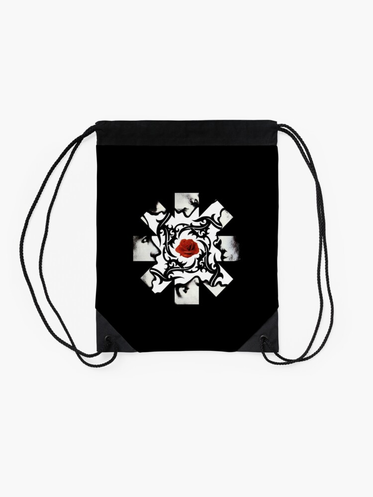 Disover Red Hot Chili Peppers flowers album Drawstring Bag