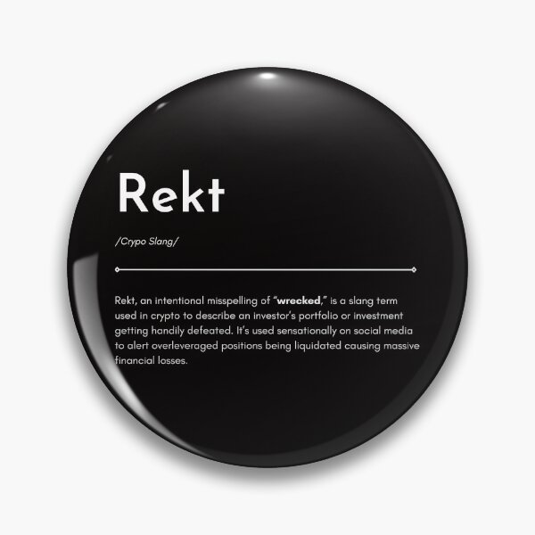 Item preview, REKT Crypto designed and sold by CryptoBeings.
