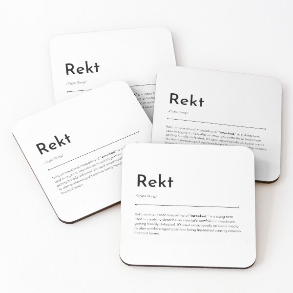 Item preview, REKT Crypto designed and sold by CryptoBeings.