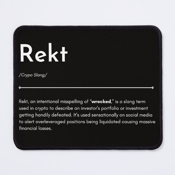 Item preview, REKT Crypto designed and sold by CryptoBeings.