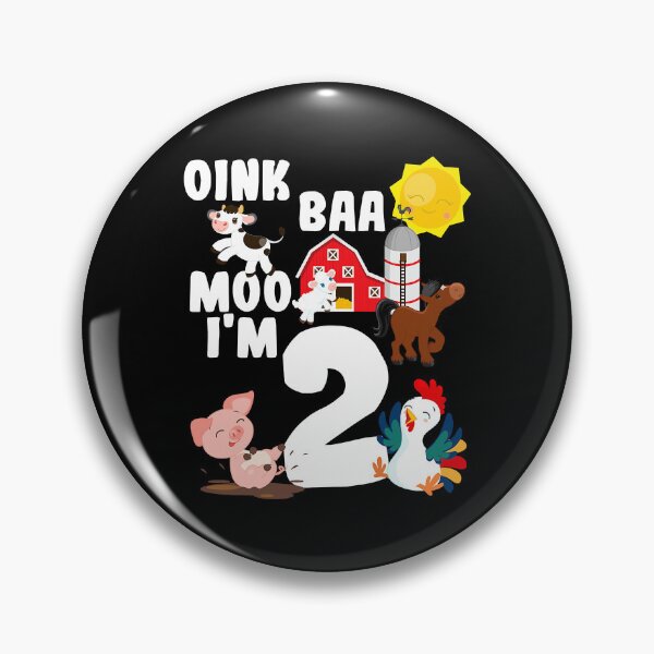 Item preview, Oink Baa Moo I'm 2 Farm Animals Theme Birthday 2 Yrs Old designed and sold by MalloWilli.