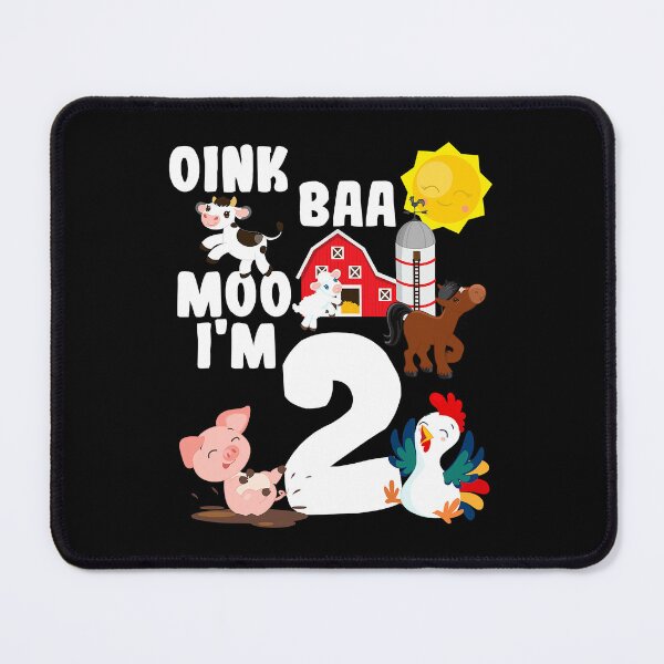 Item preview, Oink Baa Moo I'm 2 Farm Animals Theme Birthday 2 Yrs Old designed and sold by MalloWilli.