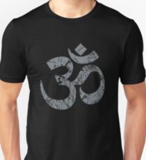 OM Yoga Spiritual Symbol in Distressed Style Unisex T-Shirt