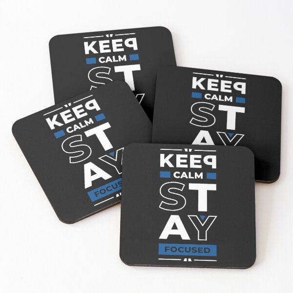 Item preview, Keep Calm Stay Focussed - Young Entrepreneur Inspirational Quote designed and sold by Optix.