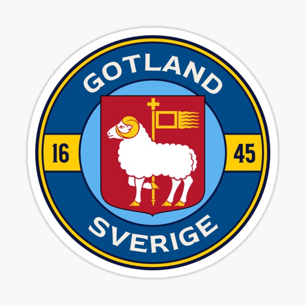 Artikel-Vorschau von Gotland, Sverige - Weiße Schrift, designt und verkauft von PosiDesigns.