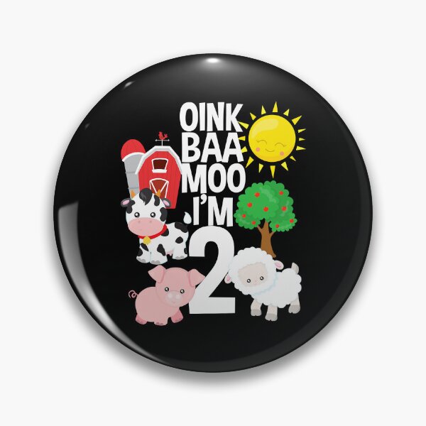 Item preview, Oink Baa Moo I'm 2 Farm Theme Birthday Gift 2 Yrs Old designed and sold by MalloWilli.