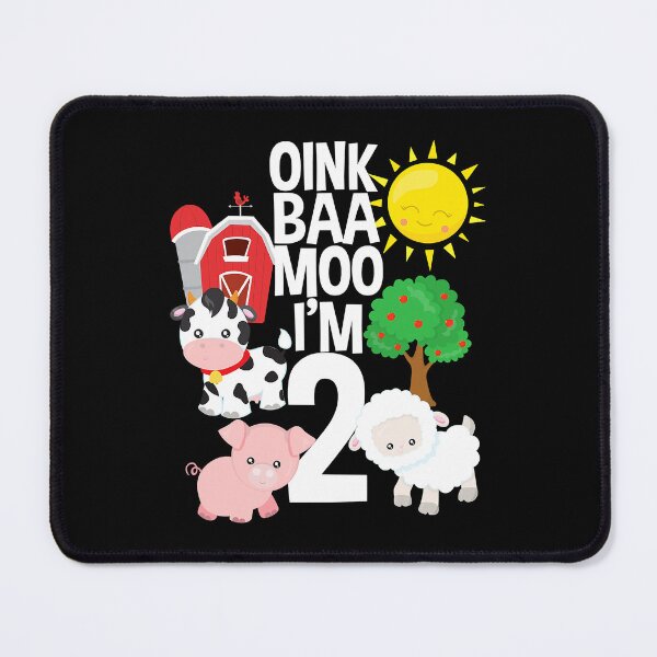 Item preview, Oink Baa Moo I'm 2 Farm Theme Birthday Gift 2 Yrs Old designed and sold by MalloWilli.