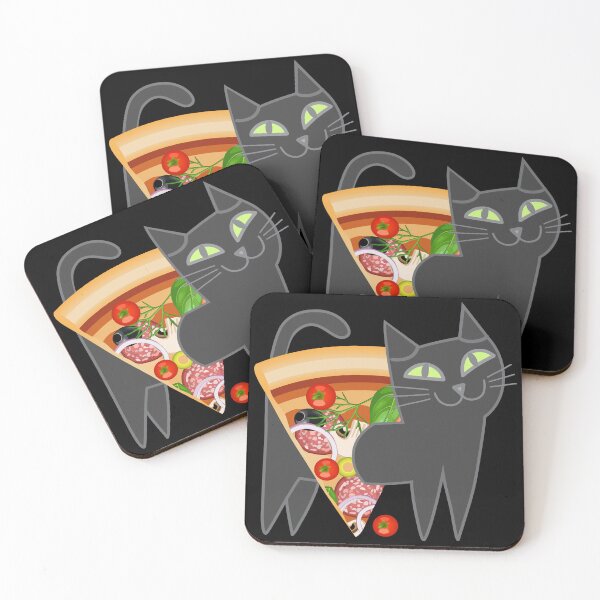Item preview, Cat loves pizza designed and sold by plushism.