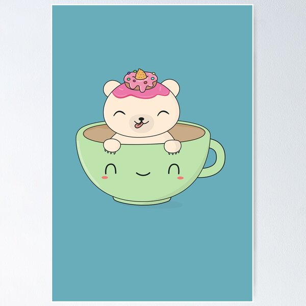 Item preview, Kawaii Cute Polar Bear Coffee  designed and sold by happinessinatee.